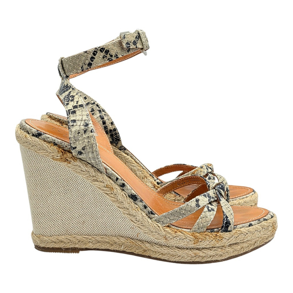 Coach Shoes - Resort Chic Coach Helen Wedge Sandals Women 8B Snakeskin Espadrille